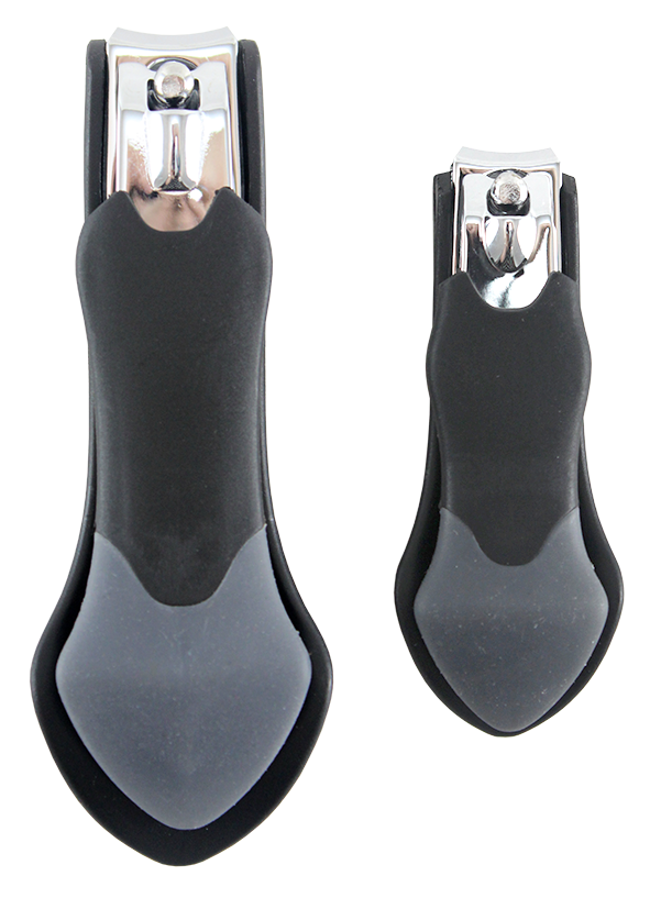 Men's Own 2pc Extra Large Nail Clipper Set on Double Blister. Grey w/ Black