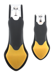 Precision Tools 2pc Extra Large Nail Clipper Set on Double Blister. Black w/ Orange