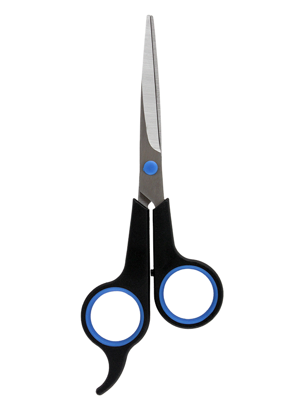 BARBER SCISSORS BLACK WITH BLUE