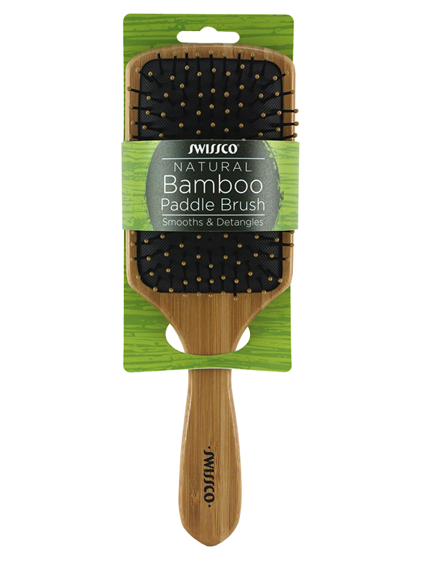 Bamboo Paddle Hair Brush Cushion Polypin