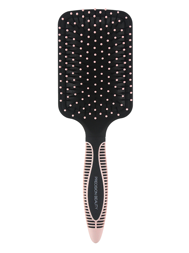 PADDLE HAIR BRUSH WITH SOFT TOUCH TEXTURED GRIP