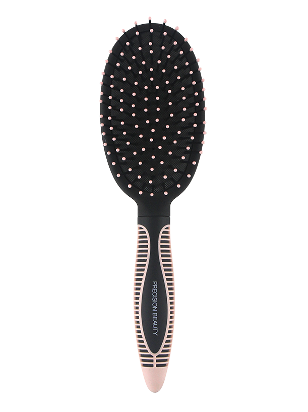 OVAL HAIR BRUSH WITH SOFT TOUCH TEXTURED GRIP