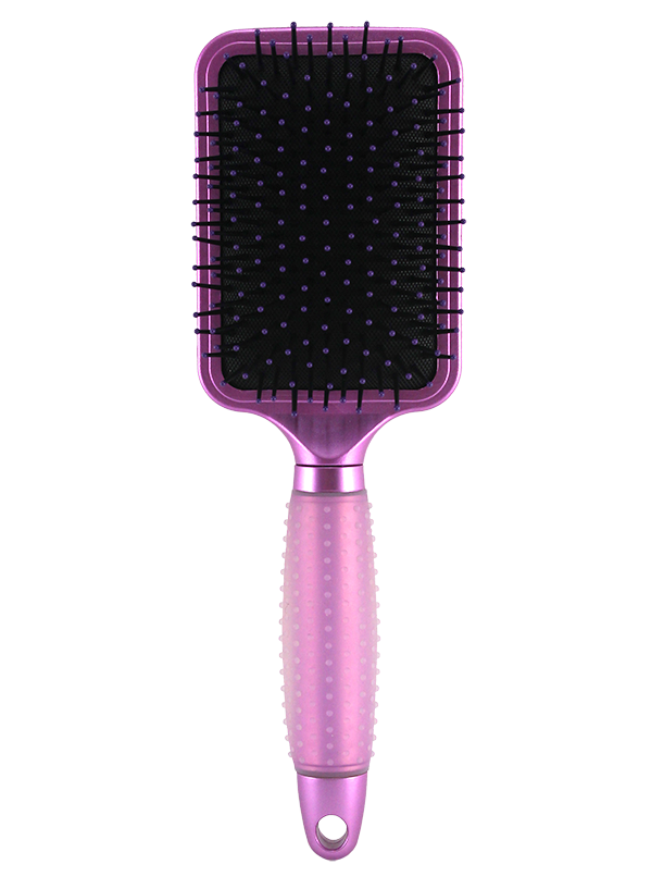  PADDLE BRUSH WITH GEL GRIP PINK & PURPLE