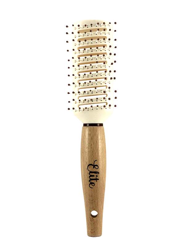 WOODEN HANDLE VENT HAIR BRUSH