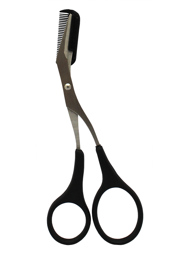 EYEBROW SHAPING SCISSORS BLACK HANDLE