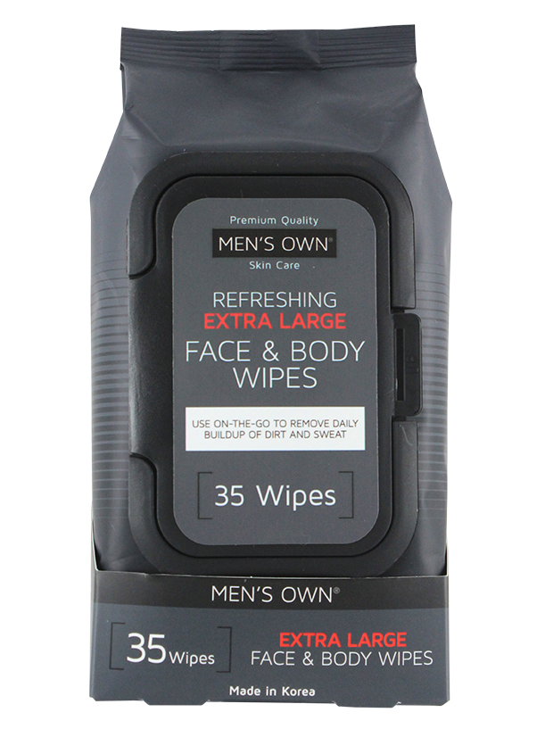 35CT MEN'S FACE, HAND & BODY WIPES