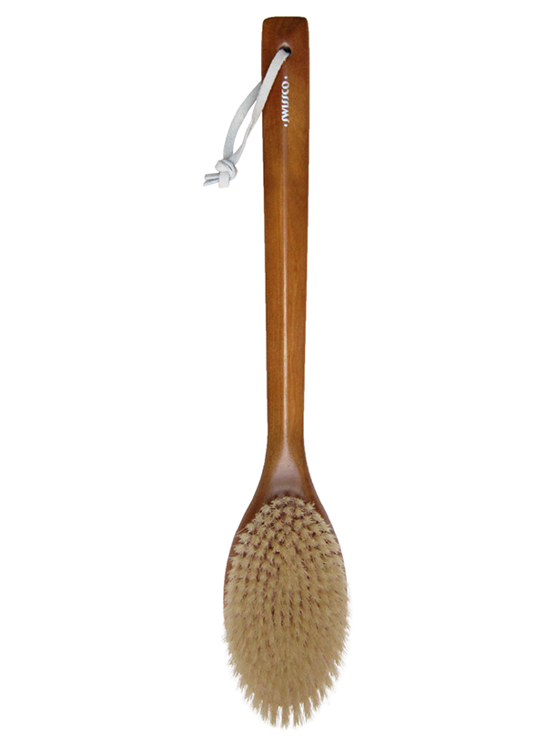 BIRCH WOOD BATH BRUSH, BOAR BRISTLE, 41CM (L)