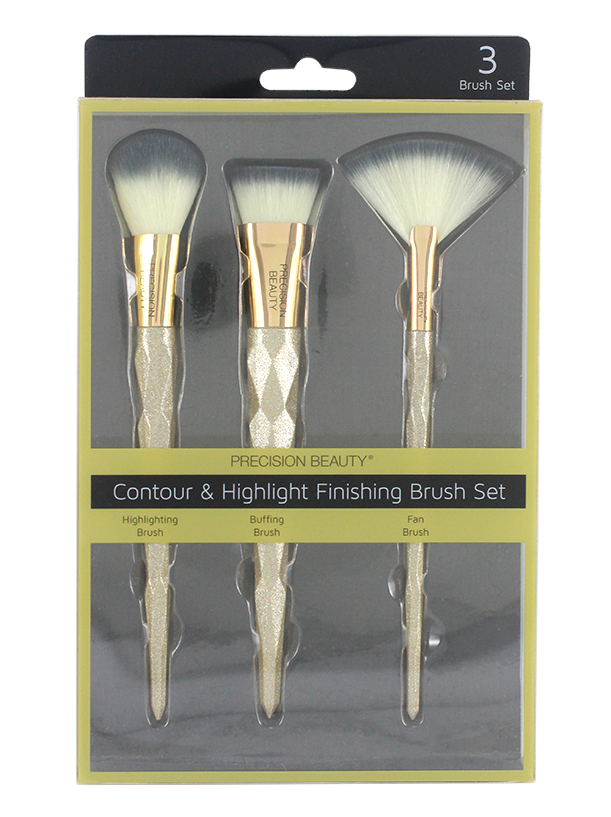 CONTOUR & HIGHLIGHT FINISHING BRUSH SET 3 PCS