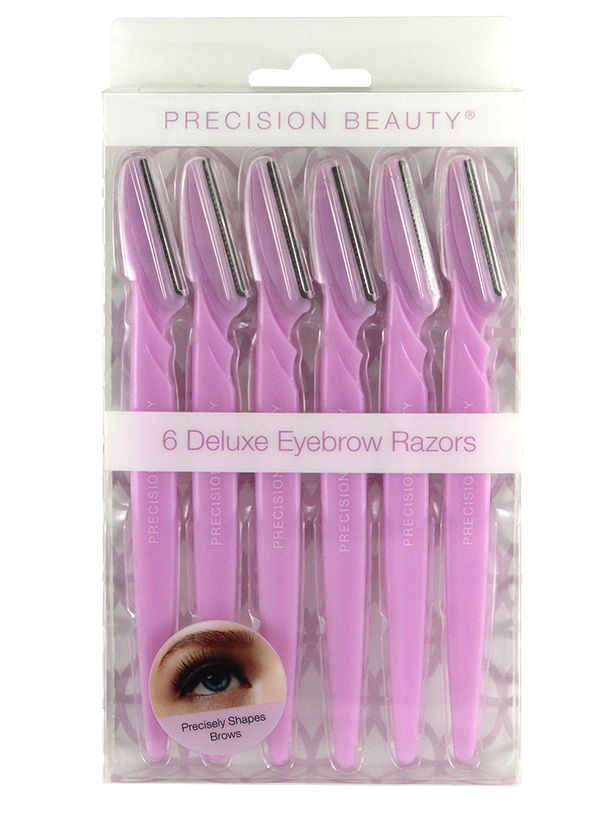 Precision Beauty 6pc Eyebrow Razors in Purple