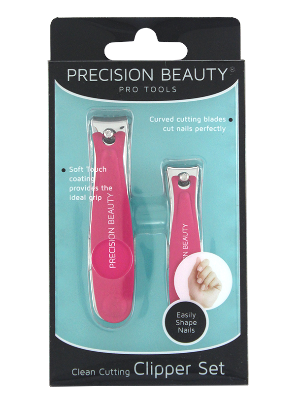 PRO 2PC NAIL CLIPPER SET W/ SOFT TOUCH GRIP