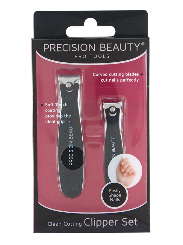 PRO 2PC NAIL CLIPPER SET W/ SOFT TOUCH GRIP