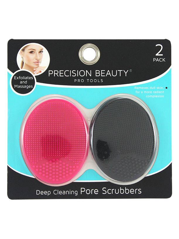 Precision Beauty 2 Pack Silicone Face Scrubbers. Pink 