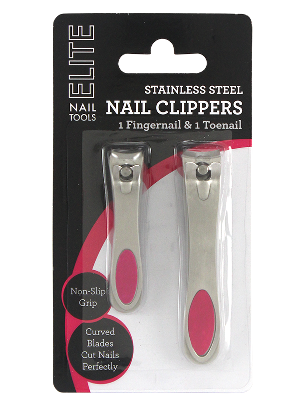 2PC NAIL CLIPPER SET ON BLISTER CARD