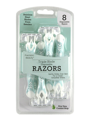 8PK TRIPLE BLADE DISPOSABLE RAZORS