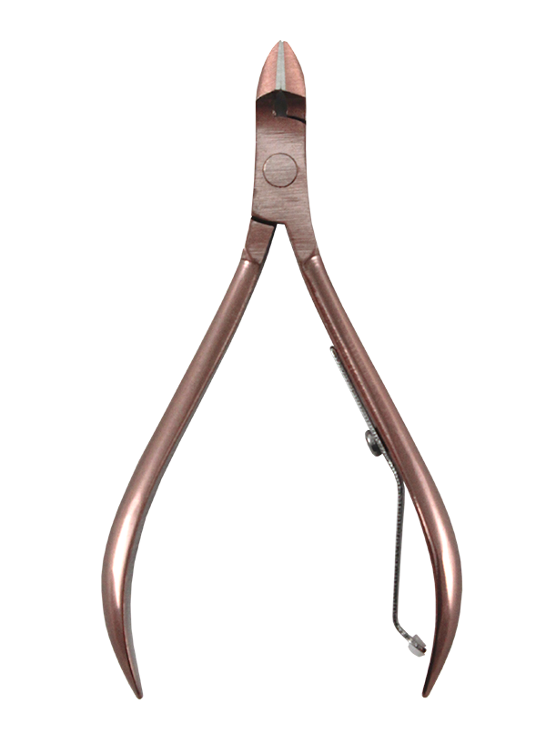 CUTICLE NIPPER. PINK MARBLE