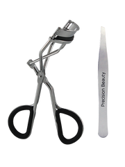 EYELASH CURLER AND TWEEZERS