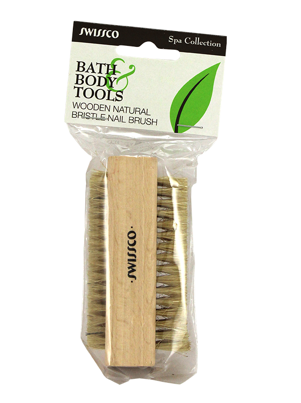 Wooden Nail Brush, Natural Bristle