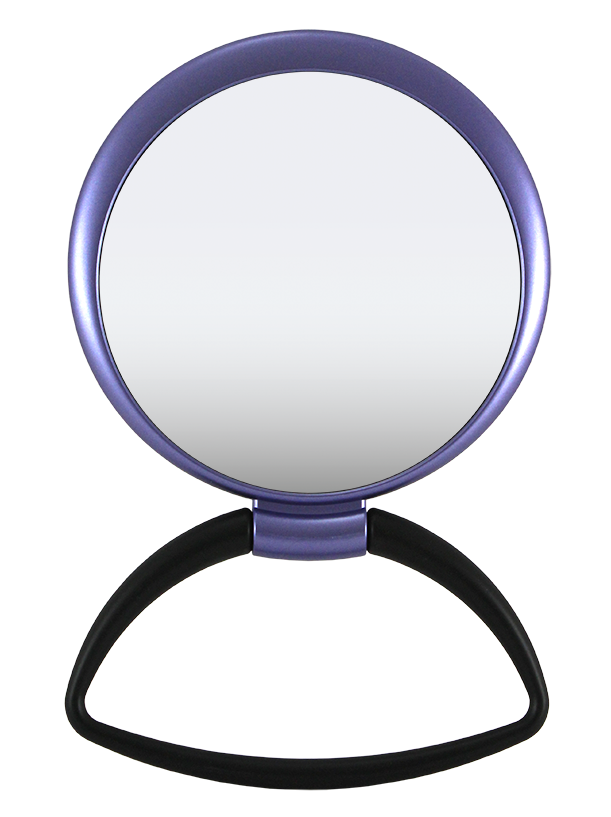 Hanging / Standing Mirror 1X/5X Black Handle, Matte Metallic Color Frame. 