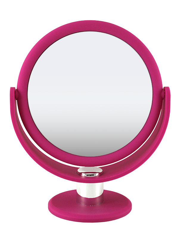Soft Touch Large Round Standing Mirror 1X/10X