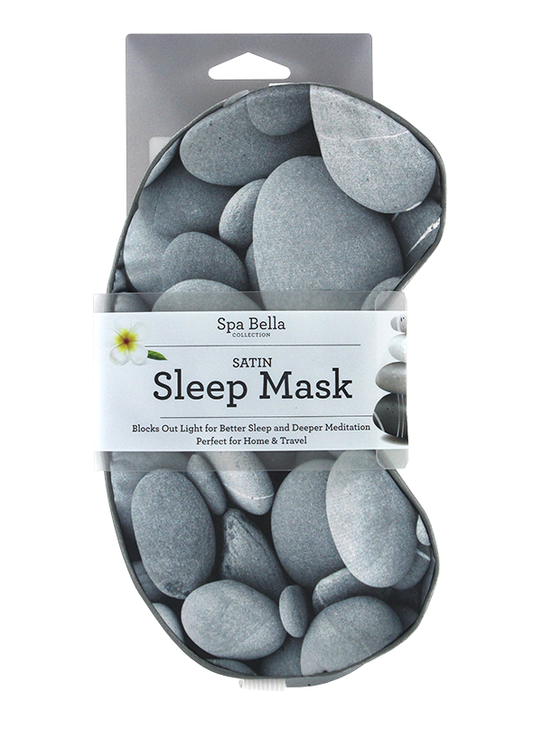 Spa Bella Large Printed Sleep Mask Stone Print